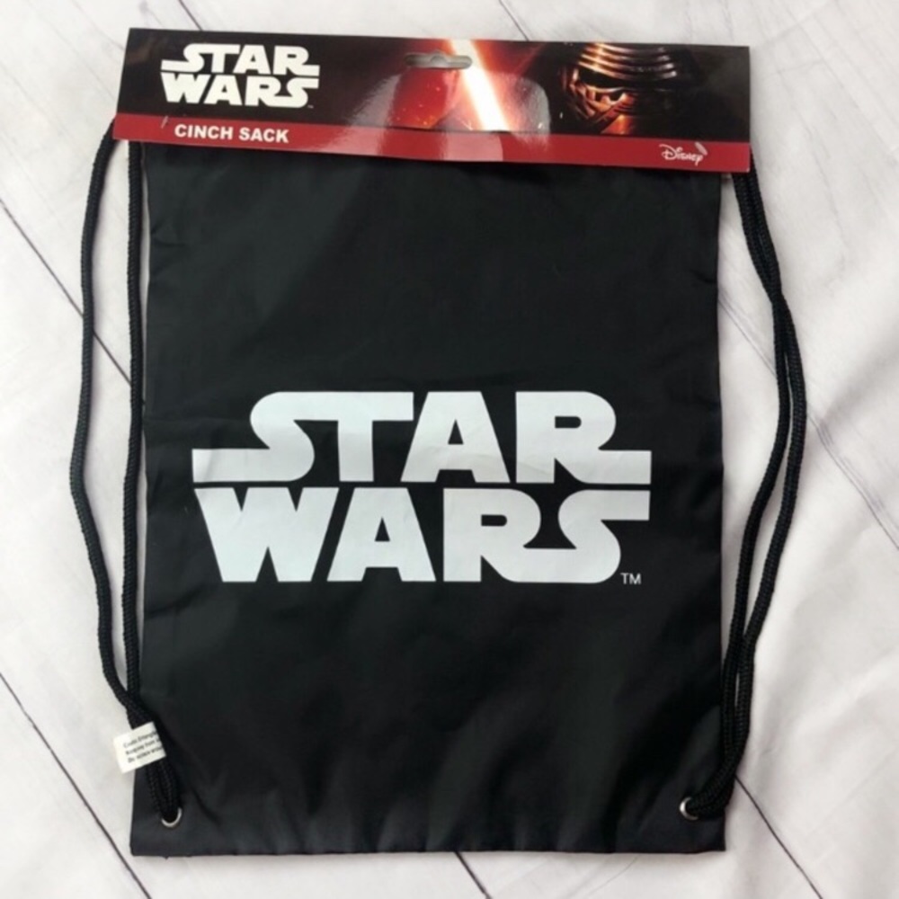 Star Wars New Cinch Sack Bag Backpack Black Unisex - Picture 3 of 6